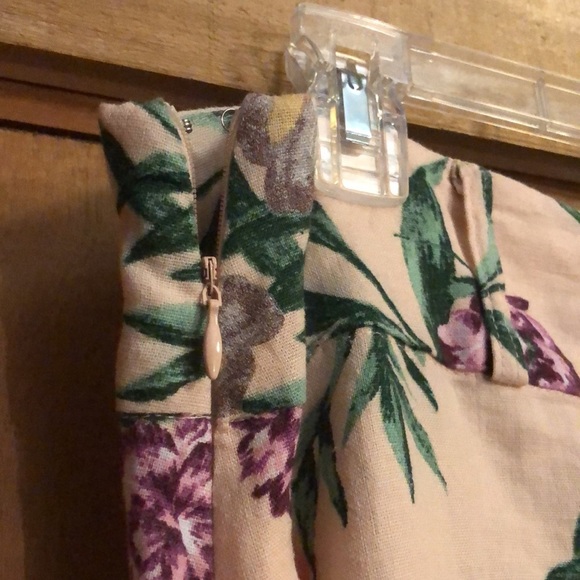 Athena Marie linen blend a-line floral skirt - Picture 4 of 7